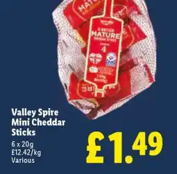 Lidl Valley Spire Mini Cheddar Sticks offer