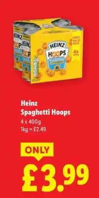 Lidl Heinz Spaghetti Hoops offer