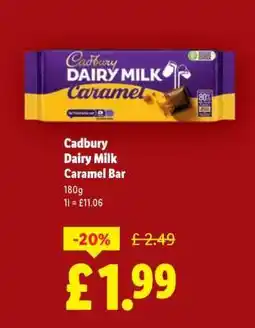 Lidl Cadbury Dairy Milk Caramel Bar offer