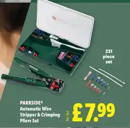 Lidl PARKSIDE Automatic Wire Stripper & Crimping Pliers Set offer