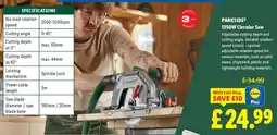 Lidl PARKSIDE 1350W Circular Saw offer
