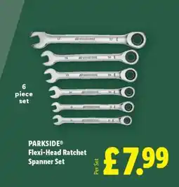 Lidl PARKSIDE Flexi-Head Ratchet Spanner Set offer