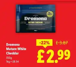 Lidl Dromona Mature White Cheddar offer