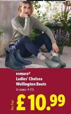 Lidl esmara Ladies' Chelsea Wellington Boots offer