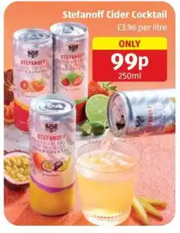 Aldi Stefanoff Cider Cocktail offer