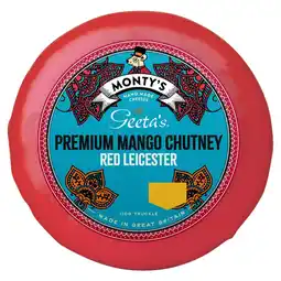 Morrisons Monty's Red Leicester With Premium Mango Chutney Truckle offer