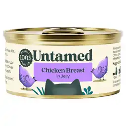 Tesco Untamed Chicken Breast in Jelly Cat Food 75G offer
