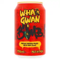 Tesco Wha Gwan Melon Cherry Mixed with Rum 330ml offer