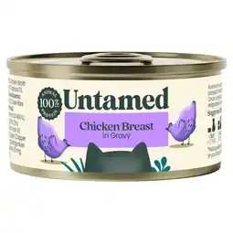 Tesco Untamed Chicken Breast in Gravy Cat Food 75G offer