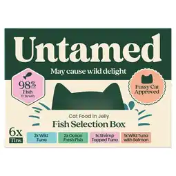 Tesco Untamed Fish Selection Box in Jelly Cat Food 6 x 75G offer
