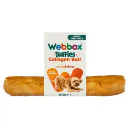 Tesco Webbox Dog Tuffies Collagen Roll Chicken 60g offer