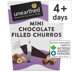 Tesco Unearthed Mini Chocolate Filled Churros 180g offer