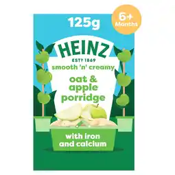 Tesco Heinz Oat & Apple Porridge Baby Food 6m+125g offer