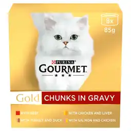Tesco Purina Gourmet Gold Gravy Collection 8X85g offer