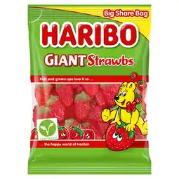 Tesco HARIBO Giant Strawbs 400g bags offer