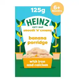 Tesco Heinz Banana Porridge Baby Food 6m+ 125g offer