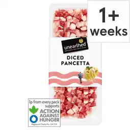 Tesco Unearthed Diced Pancetta 2 x 77g offer