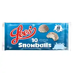 Tesco Lee's Snowballs 10 Pack 130g offer