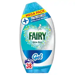 Tesco Fairy Non Bio Platinum Washing Gel 38 Washes 1254ML offer