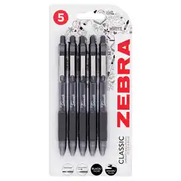 Tesco Zebra Z-Grip Smooth Ballpoint Pen 5 Pack Black offer