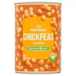 Morrisons Morrisons Chickpeas In Water (400g) offer