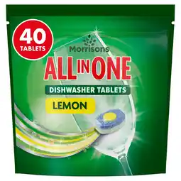 Morrisons Morrisons All In One Lemon Dishwasher Tablets offer