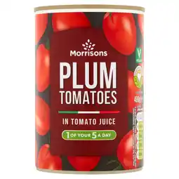 Morrisons Morrisons Peeled Plum Tomatoes (400g) offer