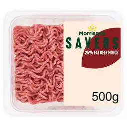Morrisons Morrisons Savers 25% Fat British Beef Mince 500g offer