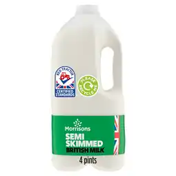 Morrisons Morrisons British Semi Skimmed Milk 4 Pint offer