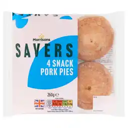 Morrisons Morrisons Savers 4 Snack Pork Pies offer