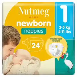 Morrisons Nutmeg Newborn Nappies Size 1 24 Pack offer