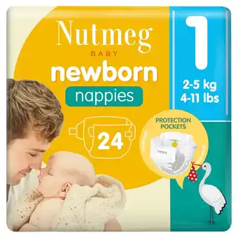 Morrisons Nutmeg Newborn Nappies Size 1 24 Pack offer
