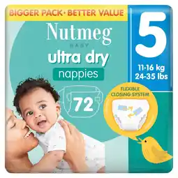 Morrisons Nutmeg Ultra Dry Nappies Size 5 offer
