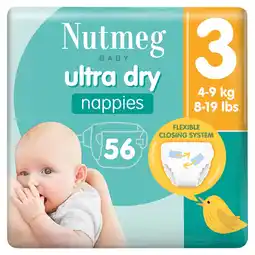 Morrisons Nutmeg Ultra Dry Nappies Size 3 offer