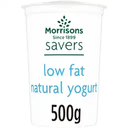 Morrisons Morrisons Savers Low Fat Natural Yogurt 500g offer