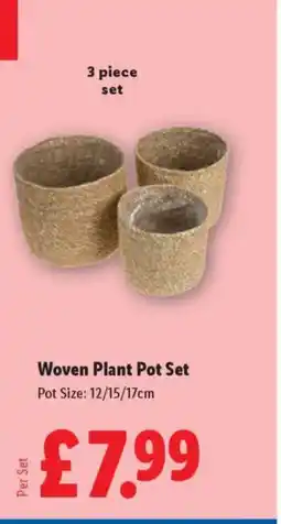 Lidl Woven Plant Pot Set offer