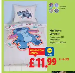 Lidl Kids' Duvet Cover Set offer