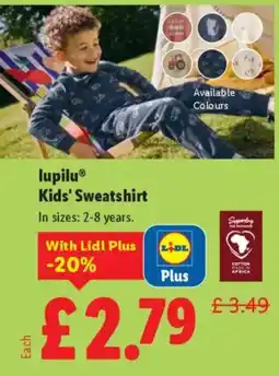 Lidl LupiluⓇ Kids' Sweatshirt offer