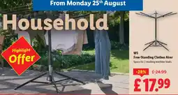 Lidl W5 Free-Standing Clothes Airer offer