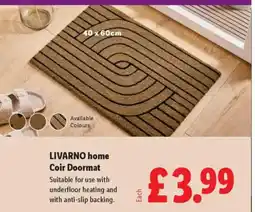 Lidl LIVARNO HOME Coir Doormat offer