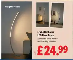 Lidl LIVARNO HOME LED Floor Lamp offer