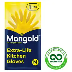 Morrisons Marigold Extra Life Kitchen Medium Gloves offer