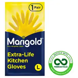 Morrisons Marigold Extra Life Kitchen Gloves Large offer