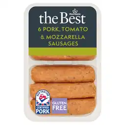 Morrisons Morrisons The Best 6 Pork, Tomato & Mozzarella Sausages offer
