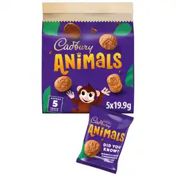 Morrisons Cadbury Chocolate Mini Animals Biscuits 96.5g offer