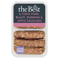 Morrisons Morrisons The Best 6 Pork, Black Pudding & Apple Sausages offer