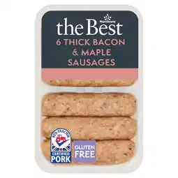 Morrisons Morrisons The Best 6 Maple & Bacon Sausages offer