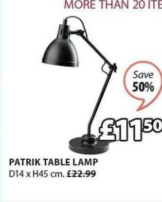 JYSK Patrik Table Lamp offer