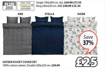 JYSK Sateen Duvet Cover Set offer