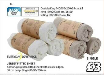 JYSK Jersey Fitted Sheet offer